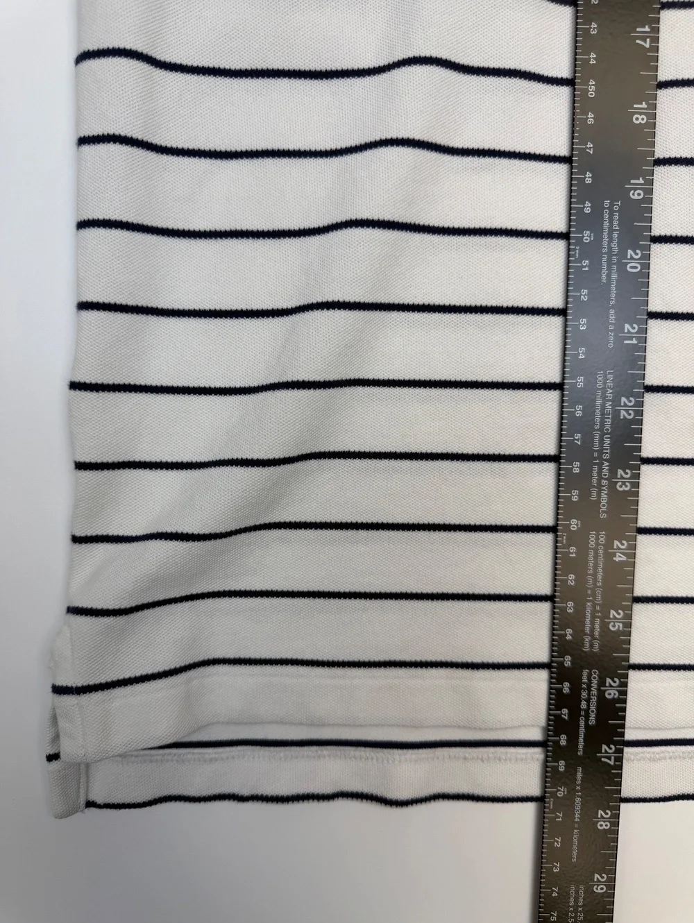 Polo Ralph Lauren white navy striped polo shirt